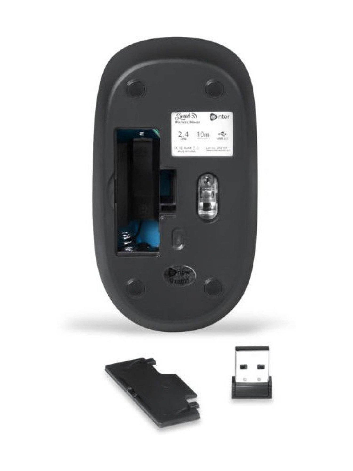 Enter Swish BB Wireless Optical Mouse (USB 2.0, Black)