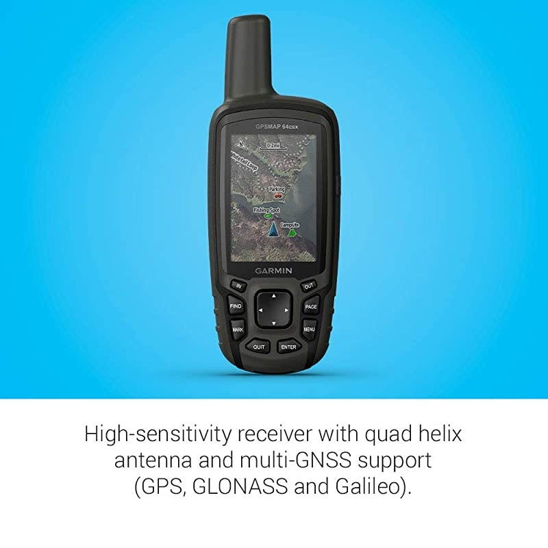 GPSMAP 64csx, Handheld GPS with Altimeter, Compass and 8 MP Camera, Preloaded with TopoActive Maps