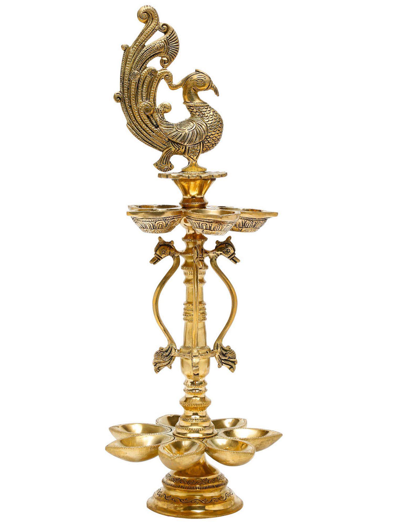 Fabindia Brass Mehnoor Casted Bird Oil Lamp