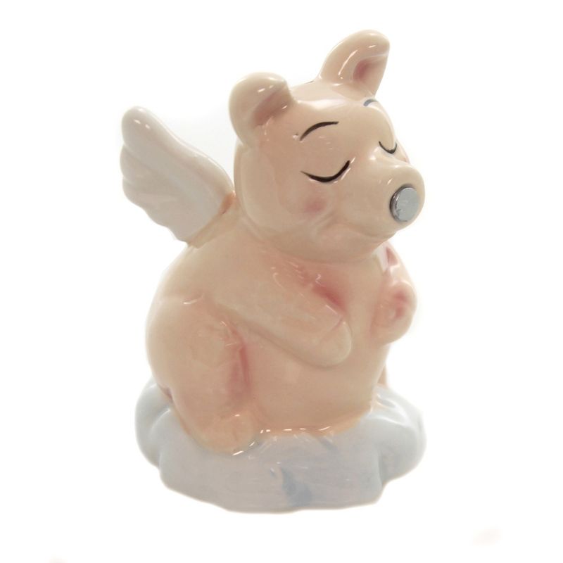 Tabletop 3.25" Kissing Flying Pigs Set/2 Salt Pepper Shaker Magnetic Pacific Trading  -  Salt And Pepper Shaker Sets