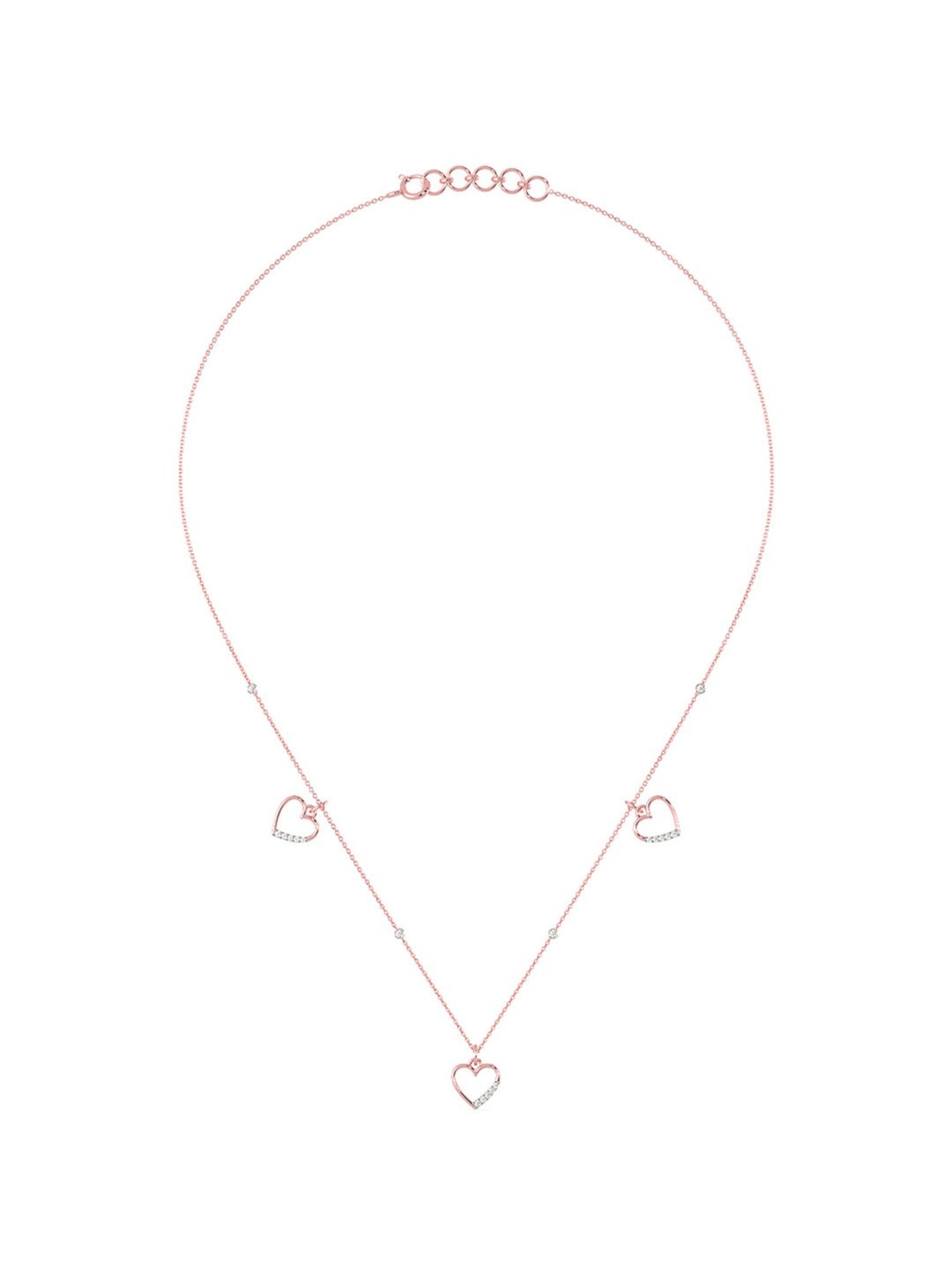 Mia by Tanishq 14 Karat Yellow Gold Two to Tango Diamond Necklace