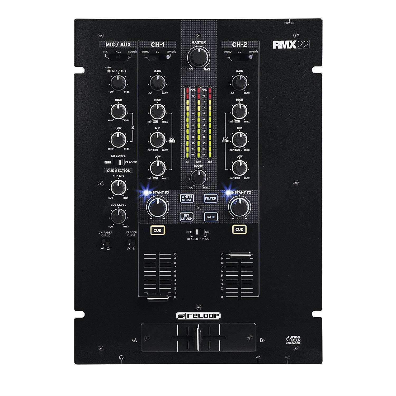 Reloop RMX-22i 2+1 Channel DJ Mixer with Digital FX & Smart Device Connectivity