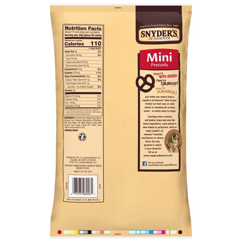 Snyder's Of Hanover The Pounder Pretzels - Mini - 16oz