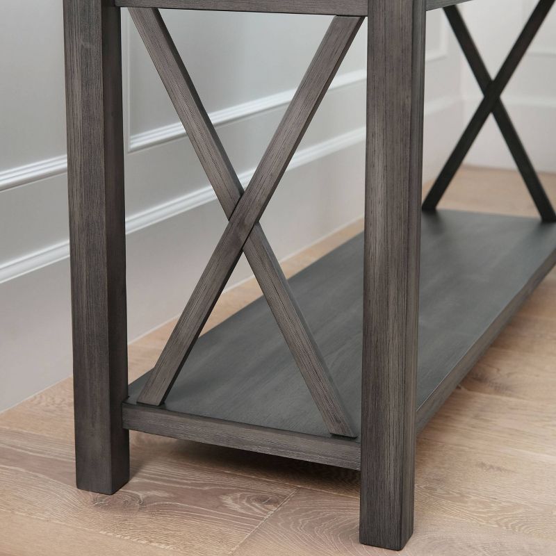 Felicity Wood Console Table Gray - Abbyson Living