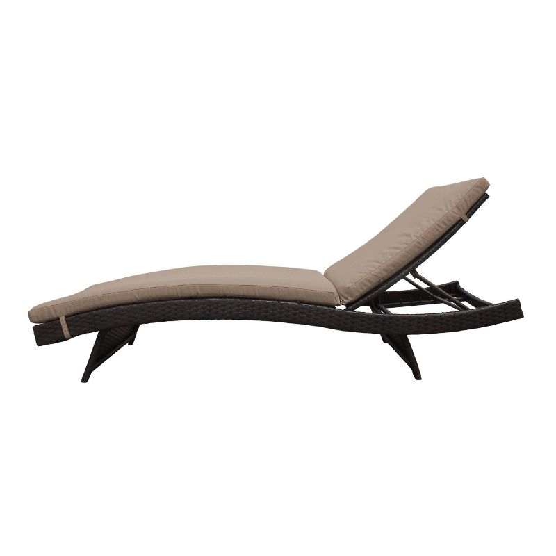 Bali 2pk Patio Chaise Lounges with Cushions - Wheat - TK Classics
