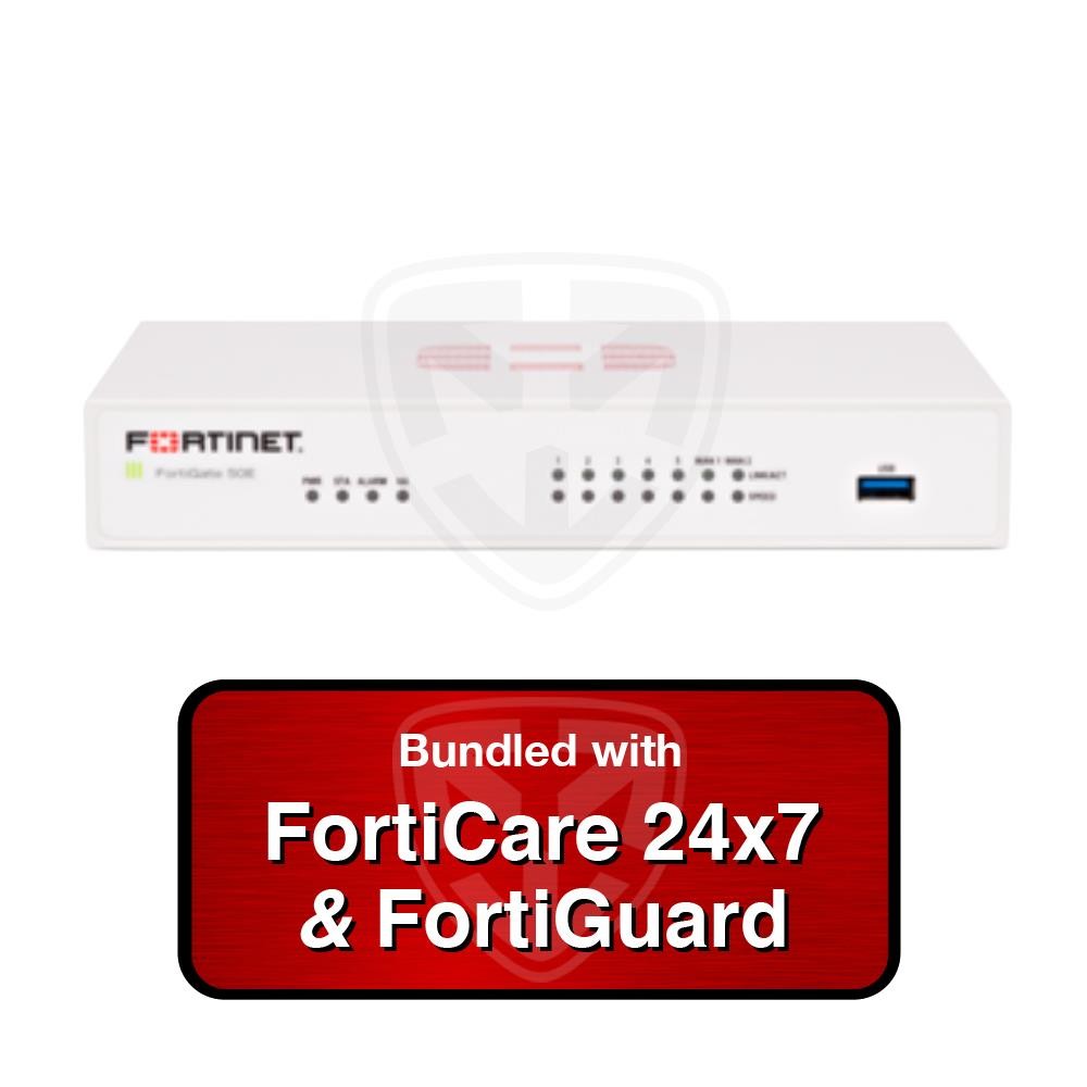 Fortinet FortiGate-51E / FG-51E Next Generation (NGFW) Firewall Appliance Bundle with 3 Year 24x7 FortiCare and FortiGuard