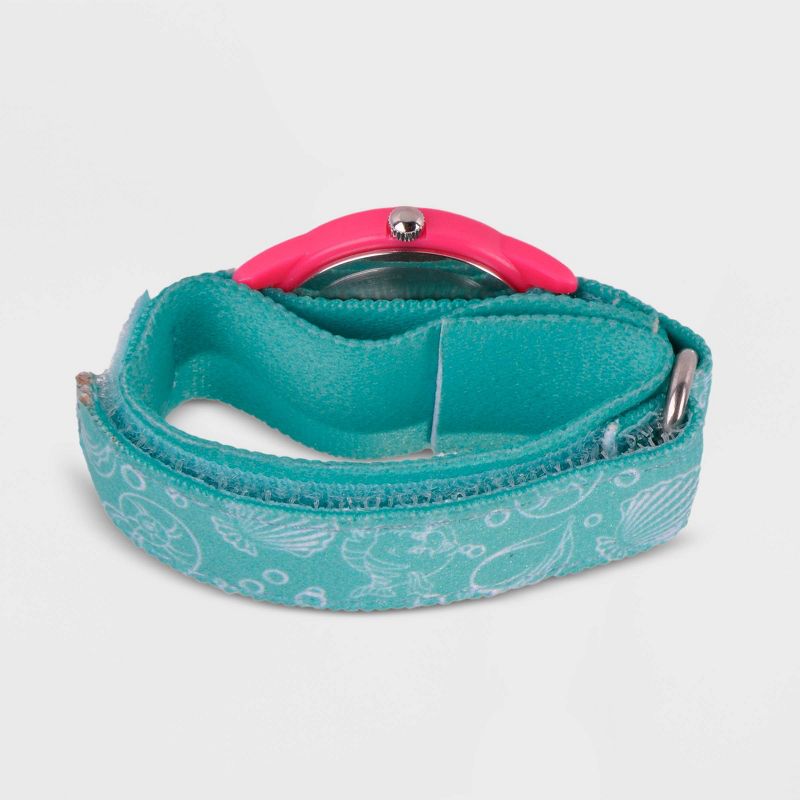 Girls' Disney Ariel Plastic Time Teacher Watch - Blue