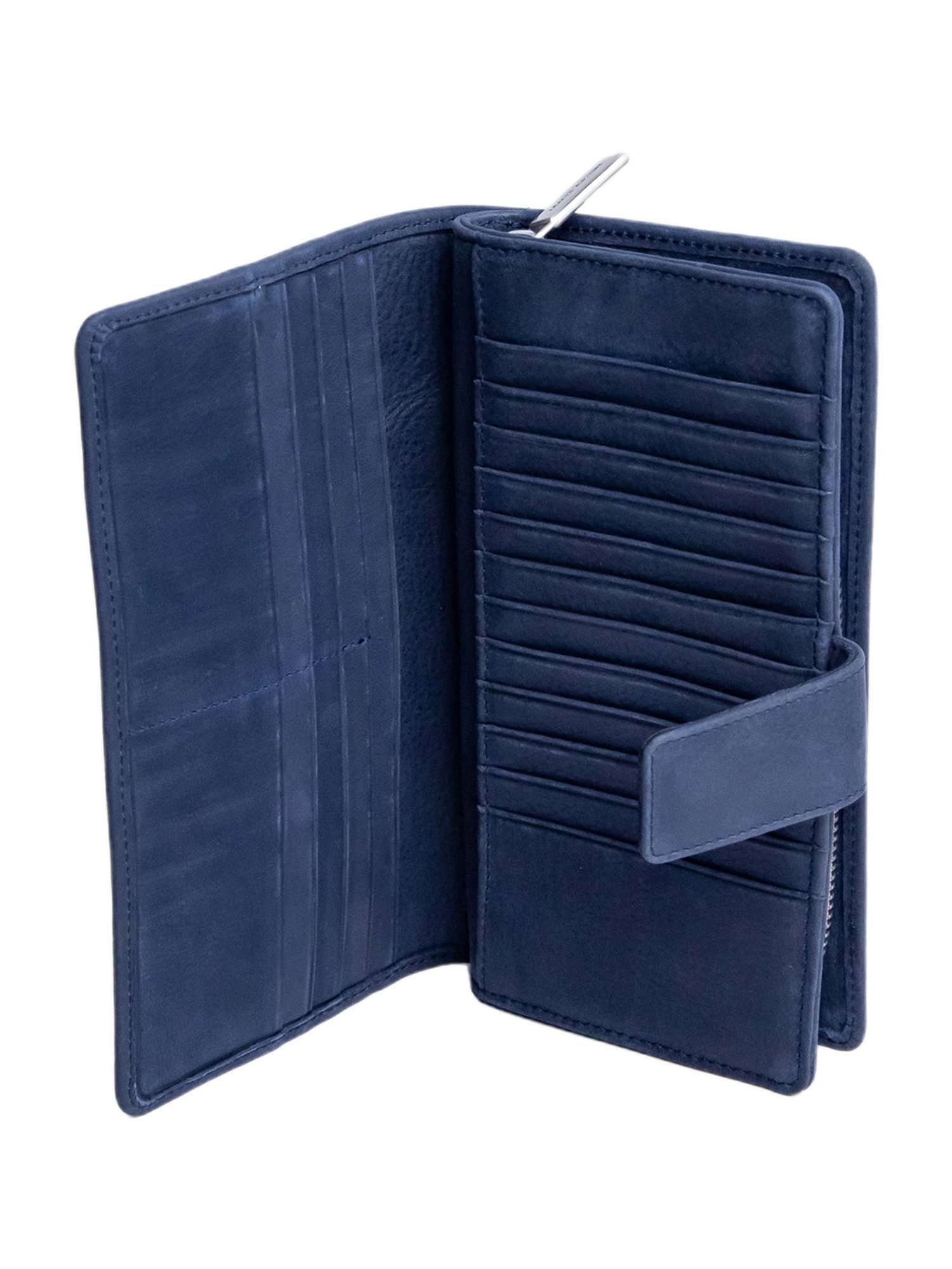 James Aston Sof&iquest;a Navy Blue Leather Clutch