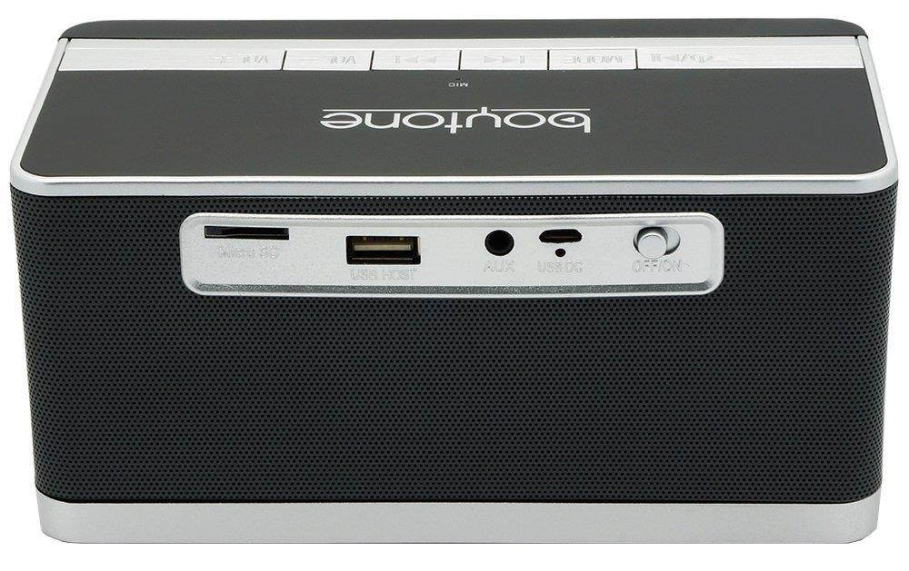 Boytone Bluetooth 4.1 Portable Alarm Clock Radio Wireless Speaker, Digital FM (BT-86C)