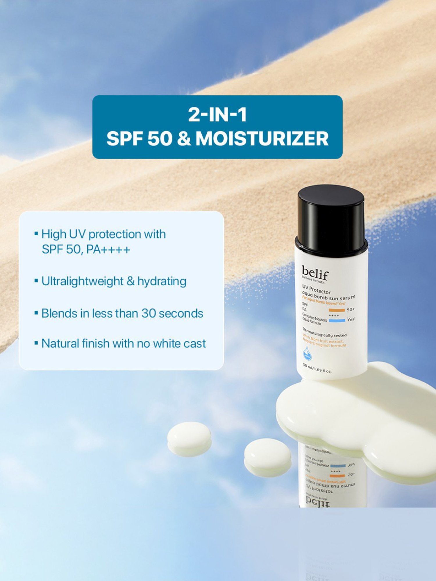 Belif UV Protector Aqua Bomb Sun Serum - 50 ml