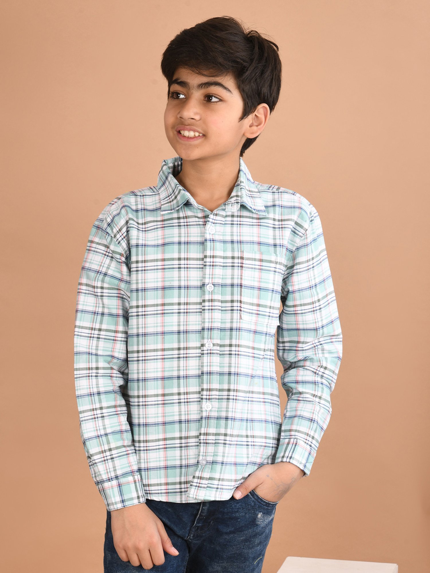 LilPicks Kids Multicolor Checks Full Sleeves Shirt