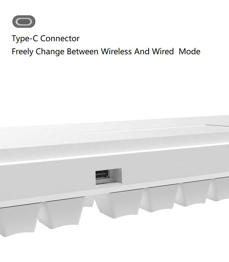 A-jazz  K870T Wired and Bluetooth Wireless Dual-mode Connectivity RGB Backlit TKL Mechanical Keyboard