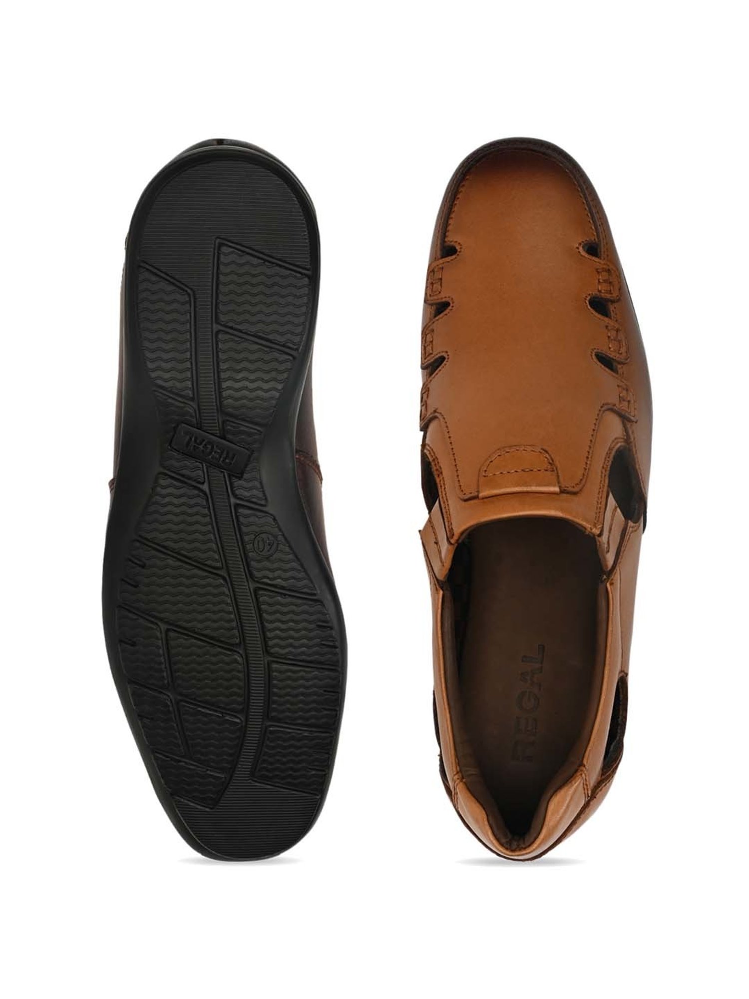 Regal Men's Dark Tan Fisherman Sandals