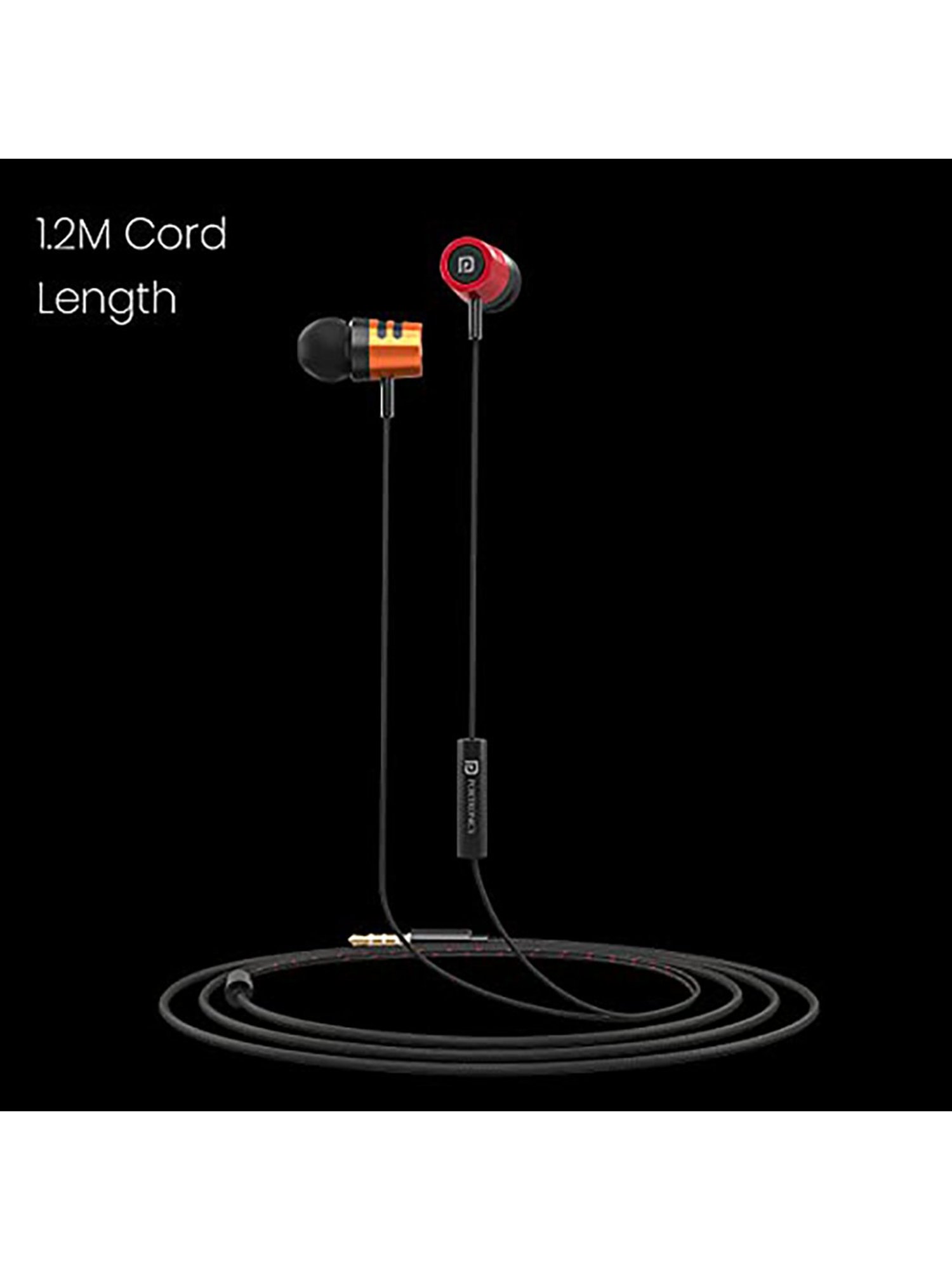 Portronics Ear 2 POR-1371 Wired Earphone with Mic (Black)