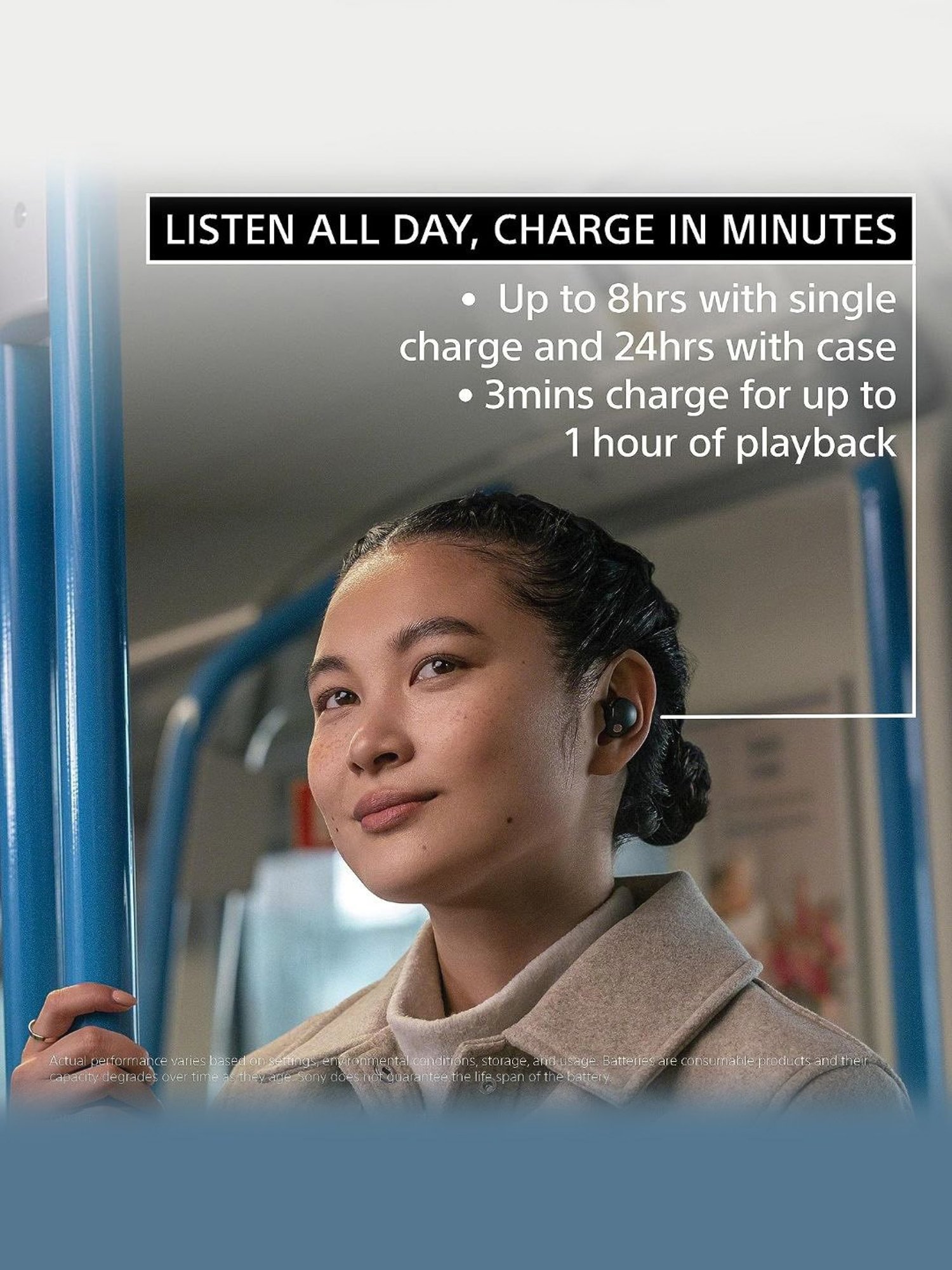 Sony WF-1000XM5 In Ear BT Earbuds with Noise Cancelling and Multi-Point (Silver, True Wireless)