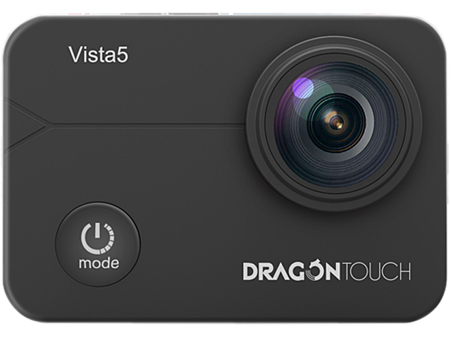 Dragon Touch Vista 5 Action Camera Native 4K 20MP Ultra HD Touch Screen EIS 4X Zoom Remote Control WiFi Waterproof Support External Mic 2x 1350mAh Batteries and Mounting Accessories Kit