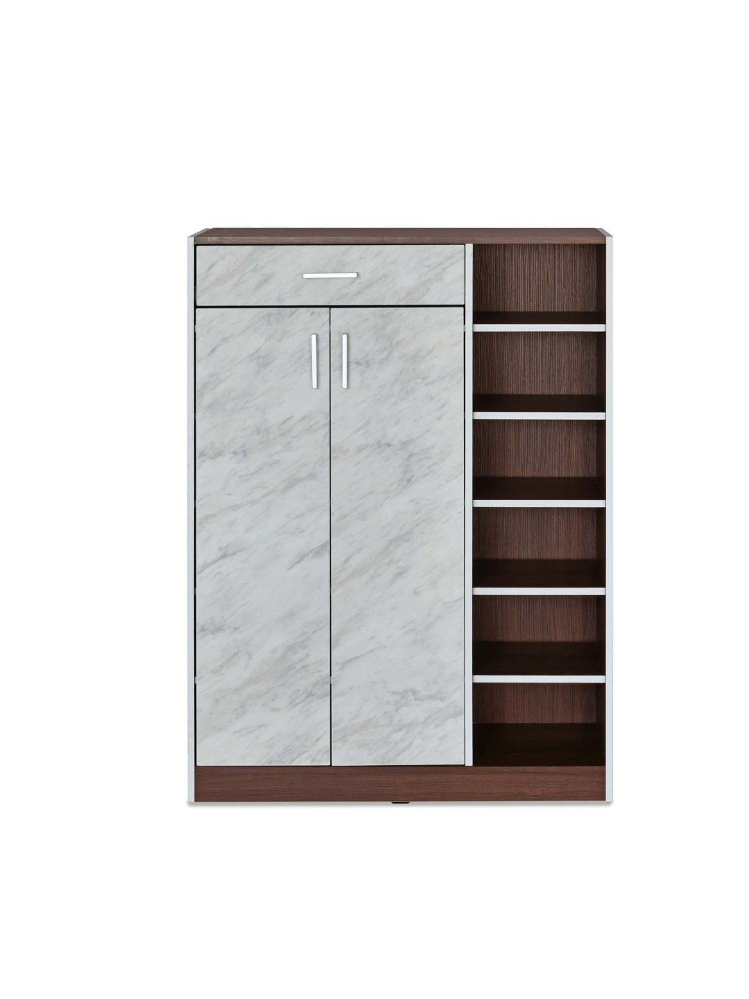 Nilkamal Cresta Grey & Beige Engineered Wood Shoe Cabinet