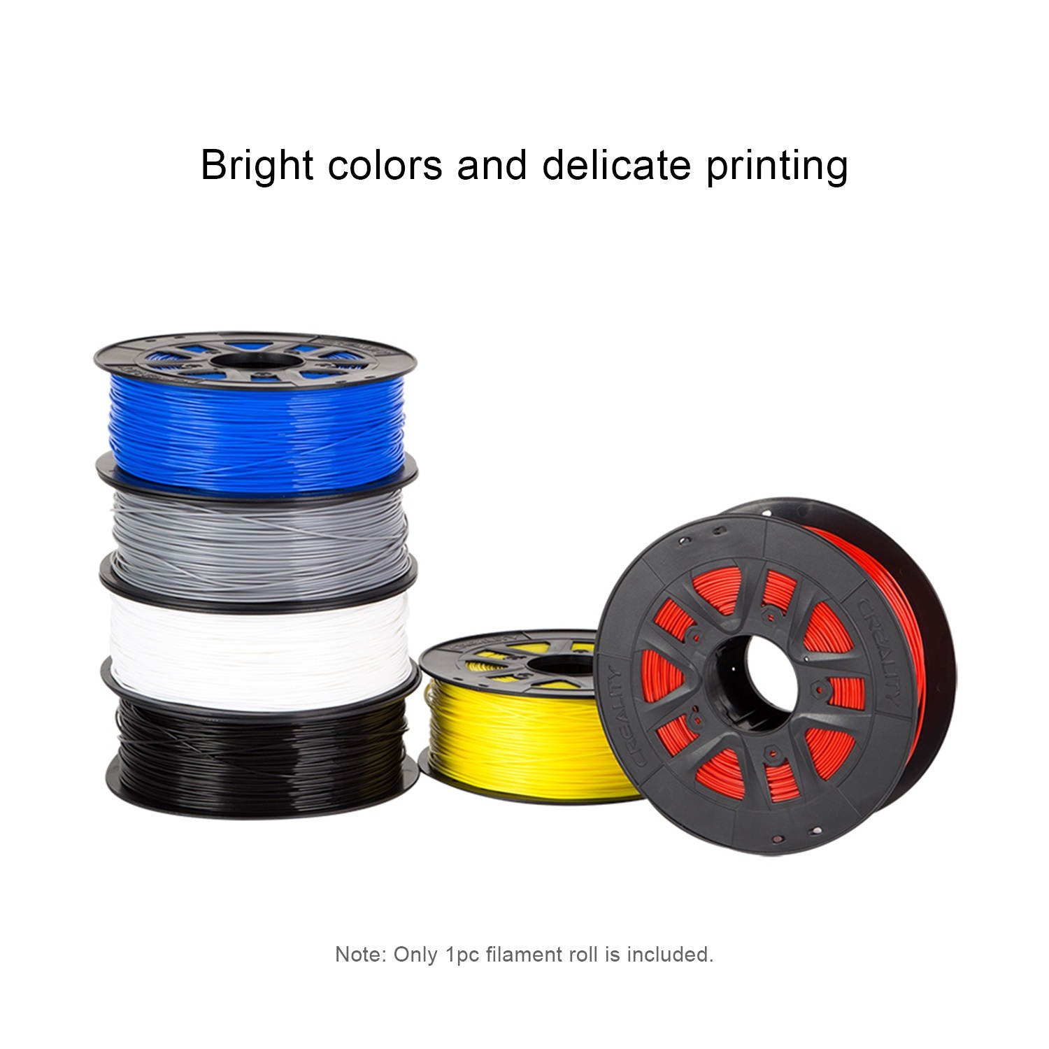 Creality 3D Printer PLA Filament 1.75mm 1kg/2.2lbs Filament Dimensional Accuracy +/- 0.02 mm, Red