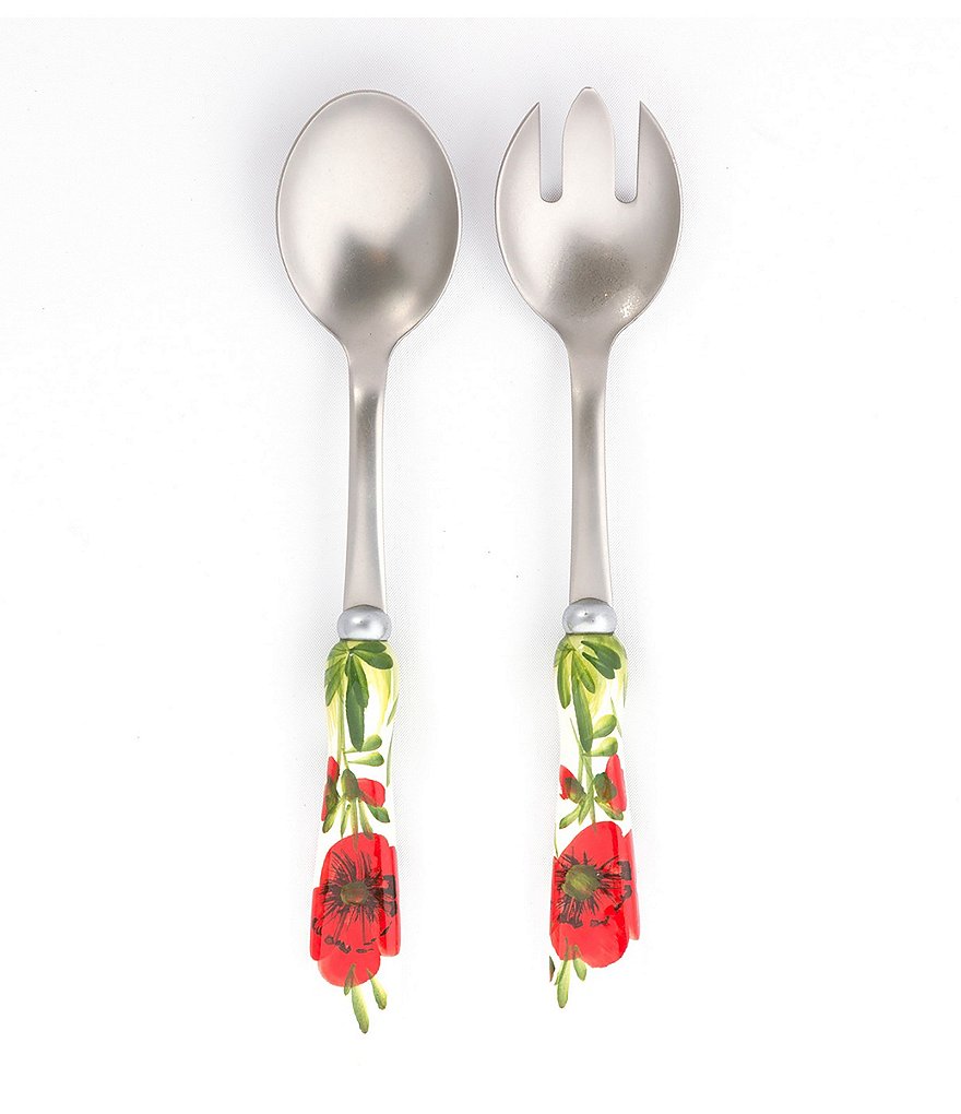 VIETRI Lastra Poppy Salad Server Set