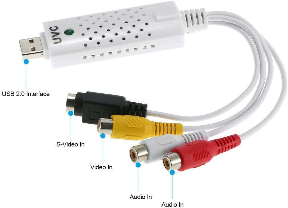 Docooler USB 2.0 Video Audio Capture Card HD Video Converter Adapter Edit Video for Camcorder DVD PC