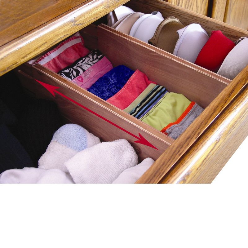 Axis International 2pc Cedar Dresser Drawer Dividers Brown