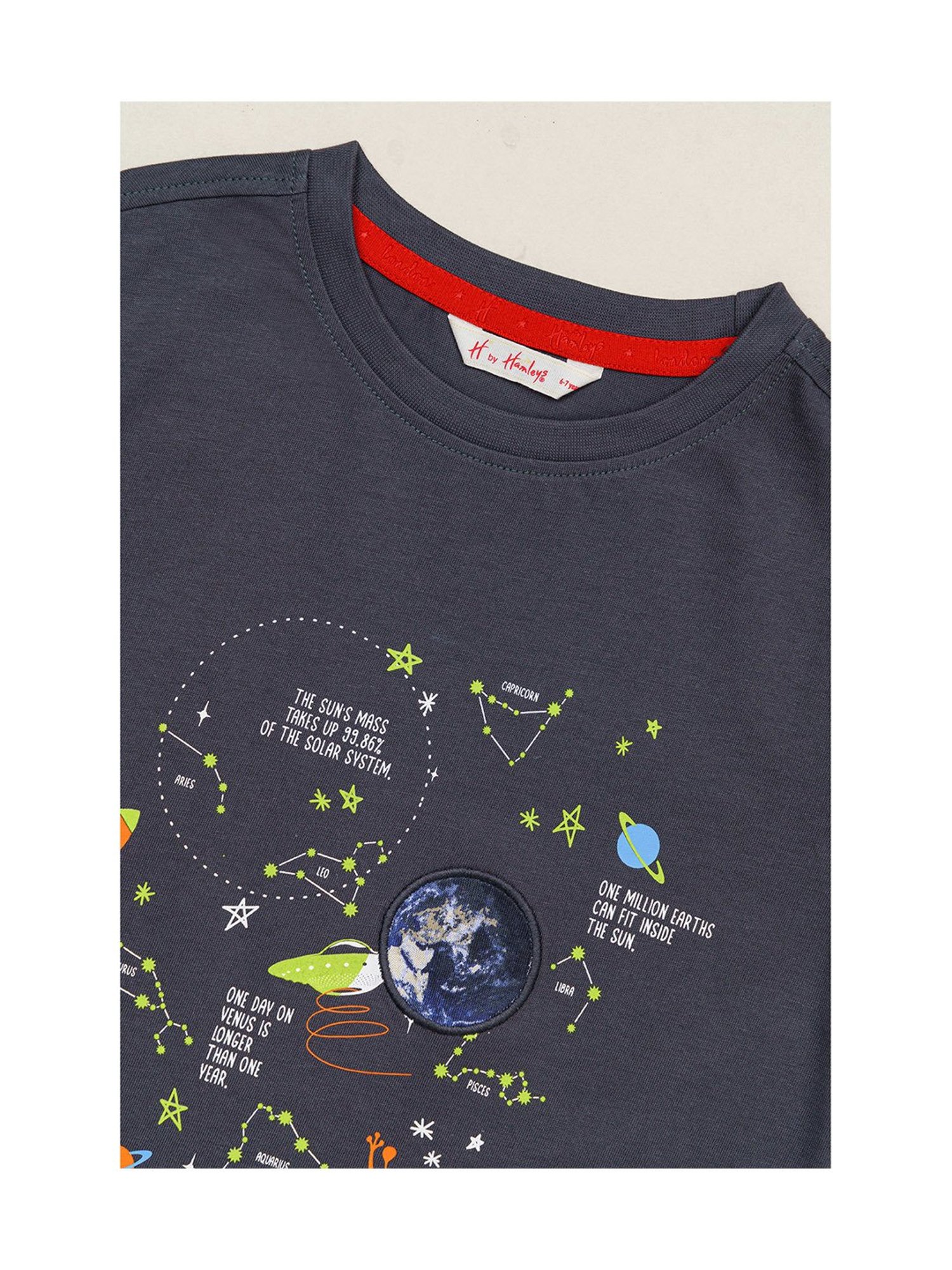 H by Hamleys Kids Black Printed T-Shirt