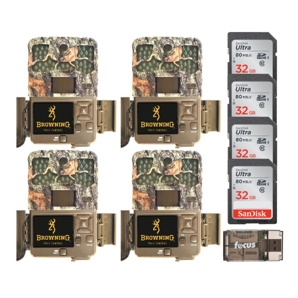 Browning Trail Cameras 20MP Recon Force Edge Trail Camera (4-Pack) Bundle