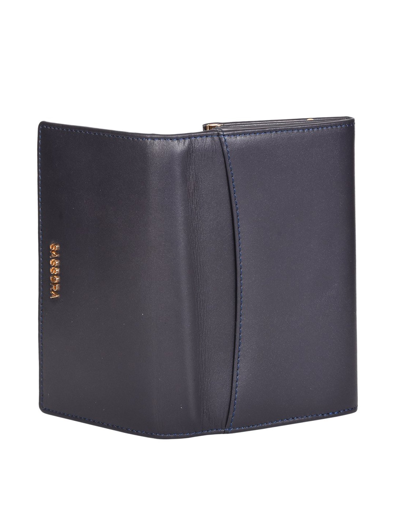 SASSORA Navy Solid Rfid Wallet for Women