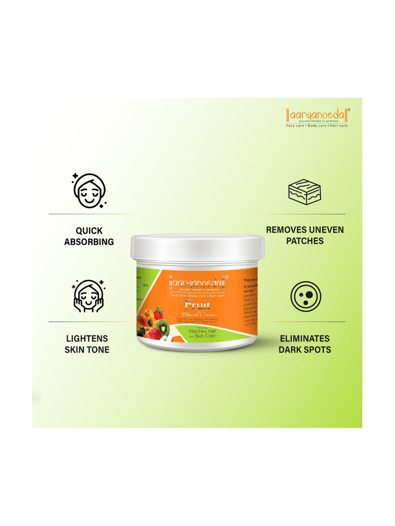 Aryanveda Fruit Bleach Cream (Pack of 4)