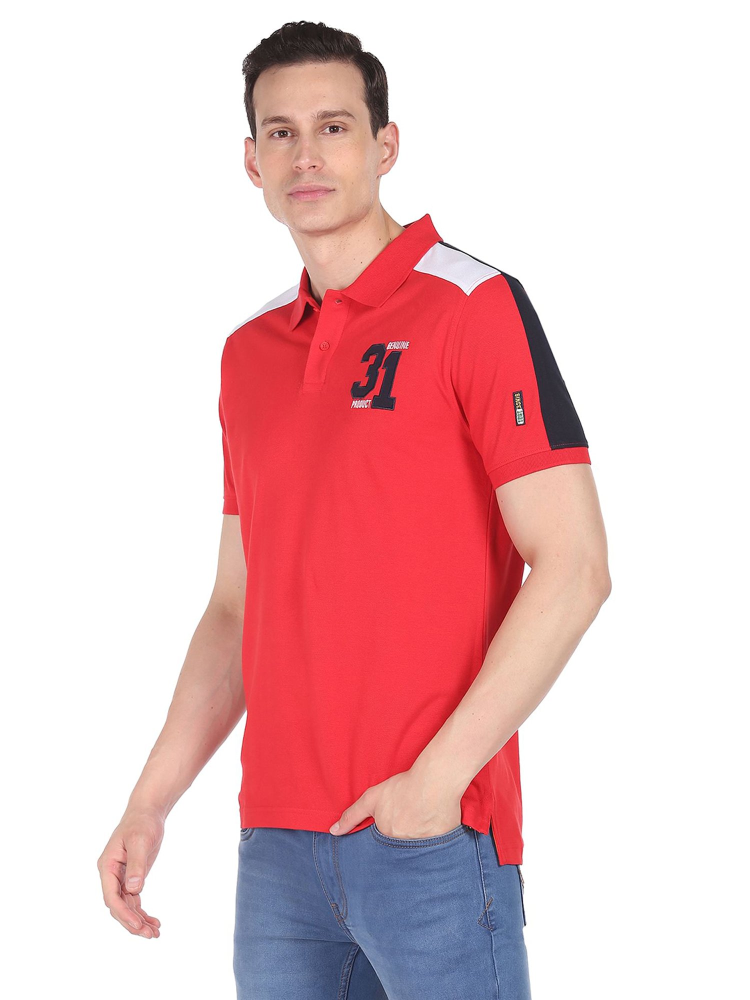 AD by Arvind Red Polo T-Shirt