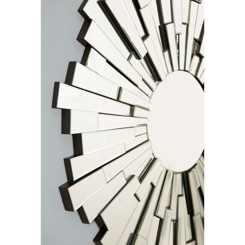 Andre Sunburst Decorative Wall Mirror Silver - Abbyson Living