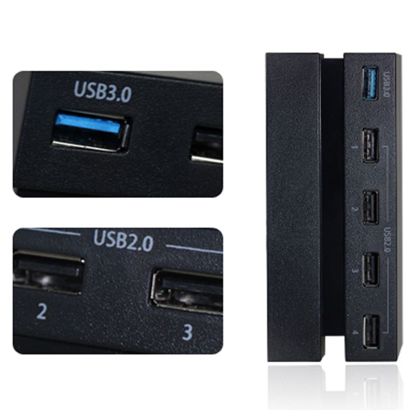 5 USB Port HUB Splitter USB3.0 High Speed 4HUB USB2.0 Splitter Connector Expander Hub Switch for Sony PS4 Playstation 4 Gaming Console