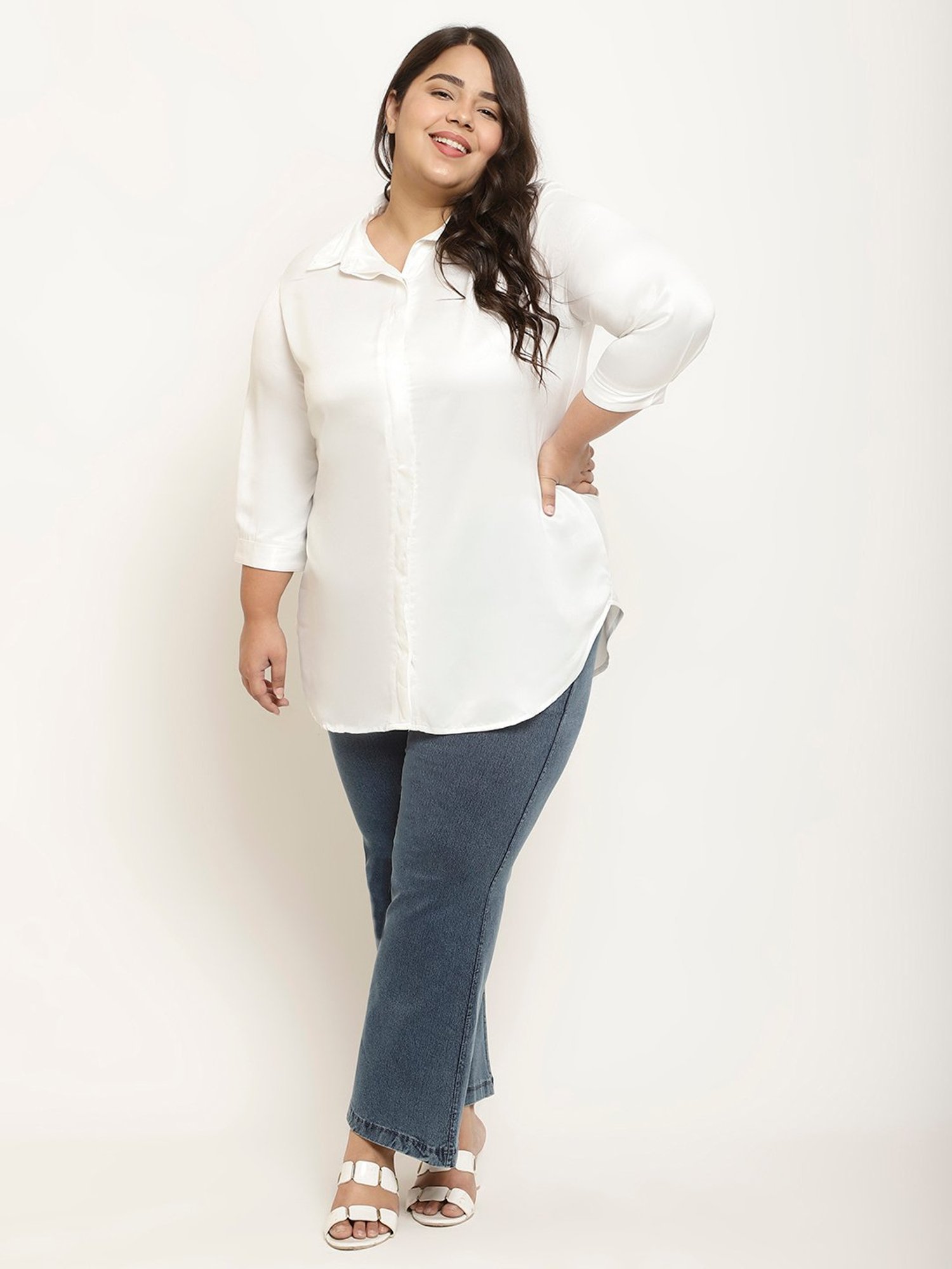 Amydus White Regular Fit Shirt