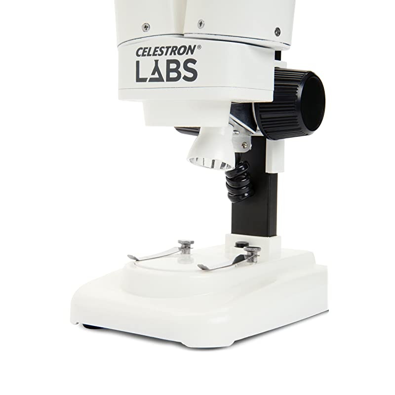 S20 Portable Stereo Microscope w/20x Power, 2 Insect Specimens in Clear Plastic, 2 AA Batteries, Upper Illuminator