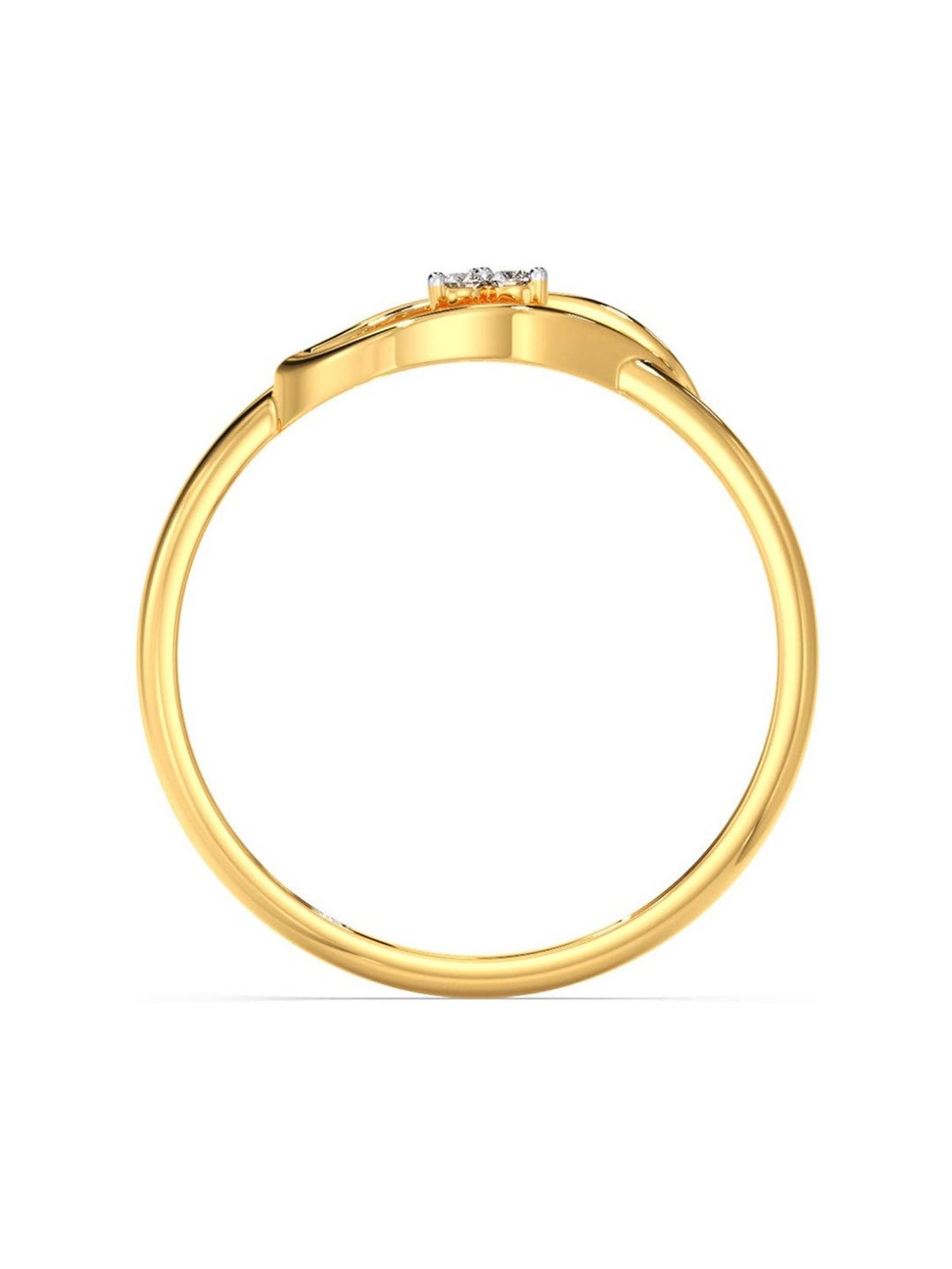 Candere by Kalyan Jewellers Stylish Design 18k Yellow Gold & Diamond Ring
