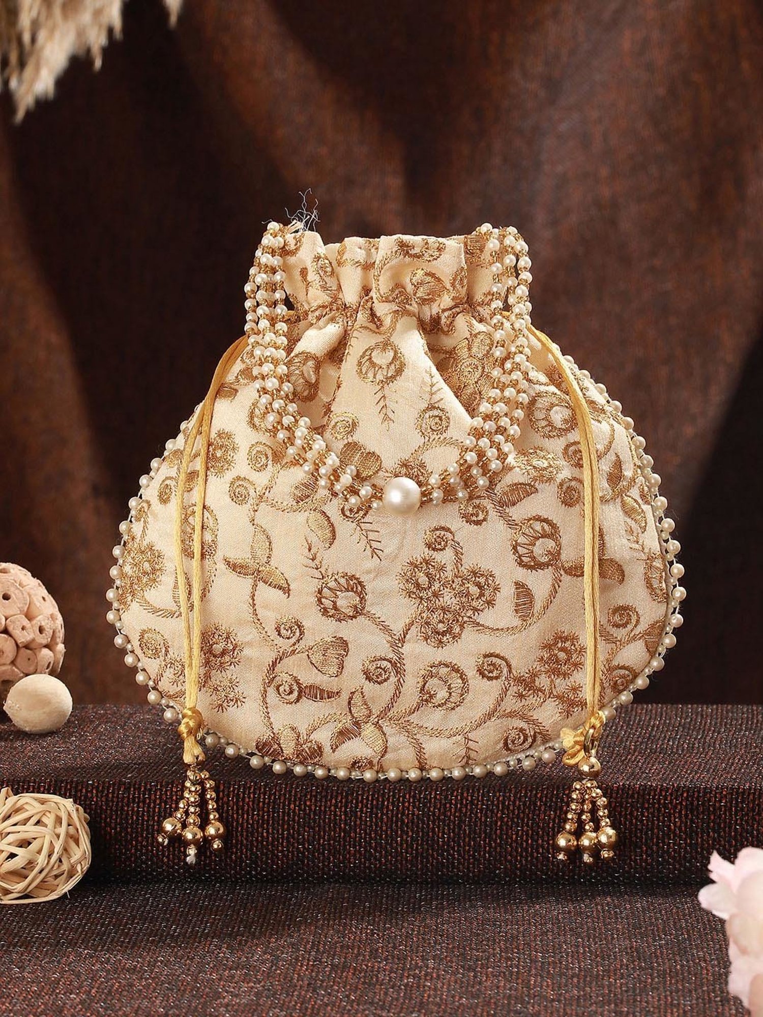 Aatmana Golden Embellished Small Potli