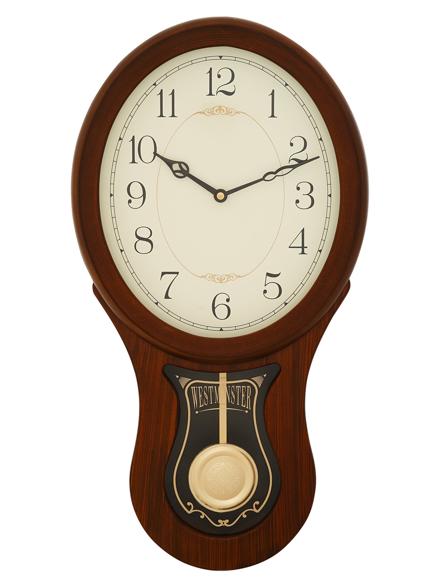 CHRONIKLE Vertical Brown Wood Wall Clock