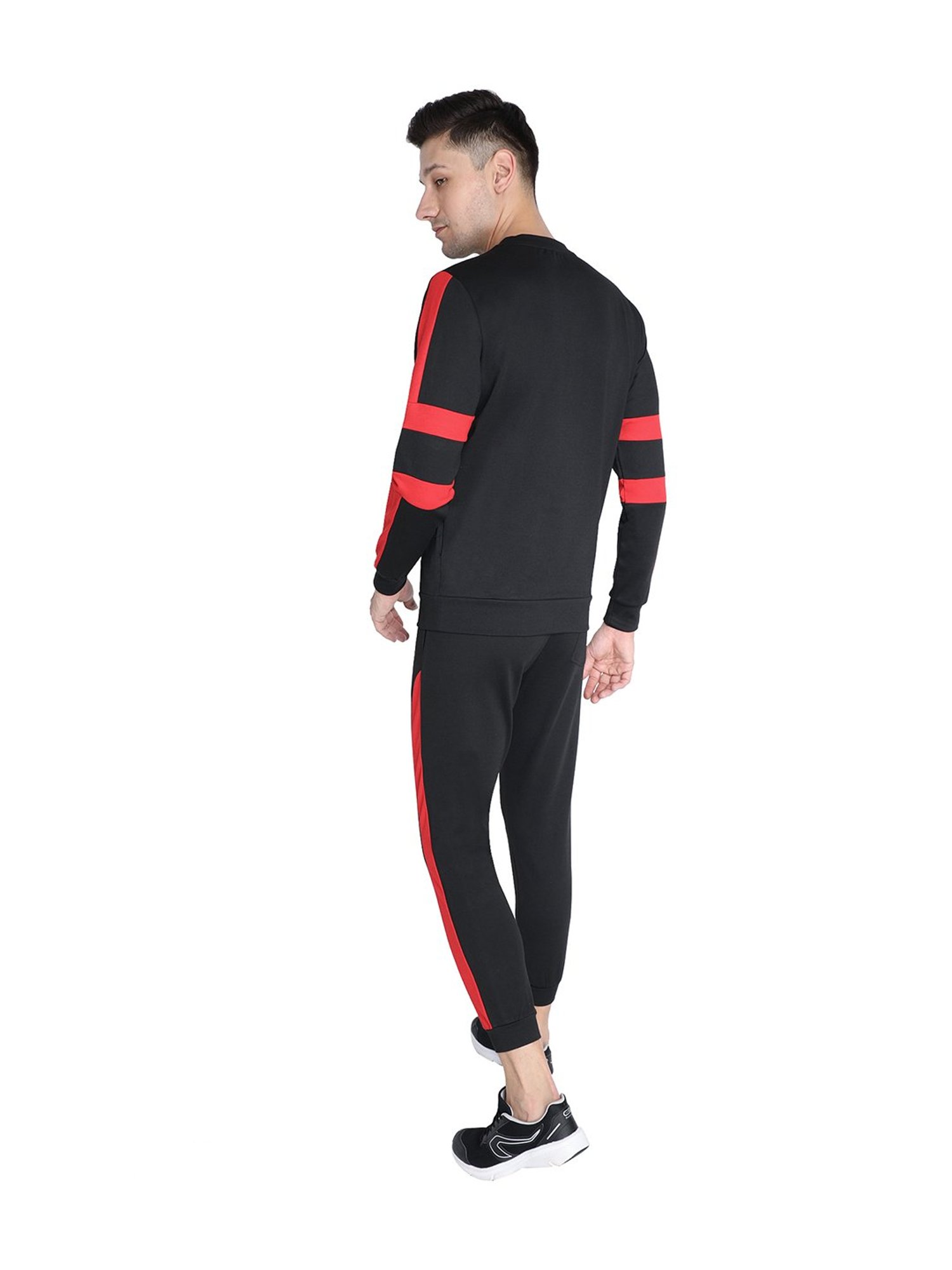 Chkokko Black & Red Full Sleeves Tracksuit