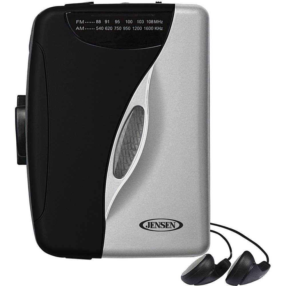 Jensen Portable Compact Lightweight Slim Design Stereo AM_FM Radio Cassette Player