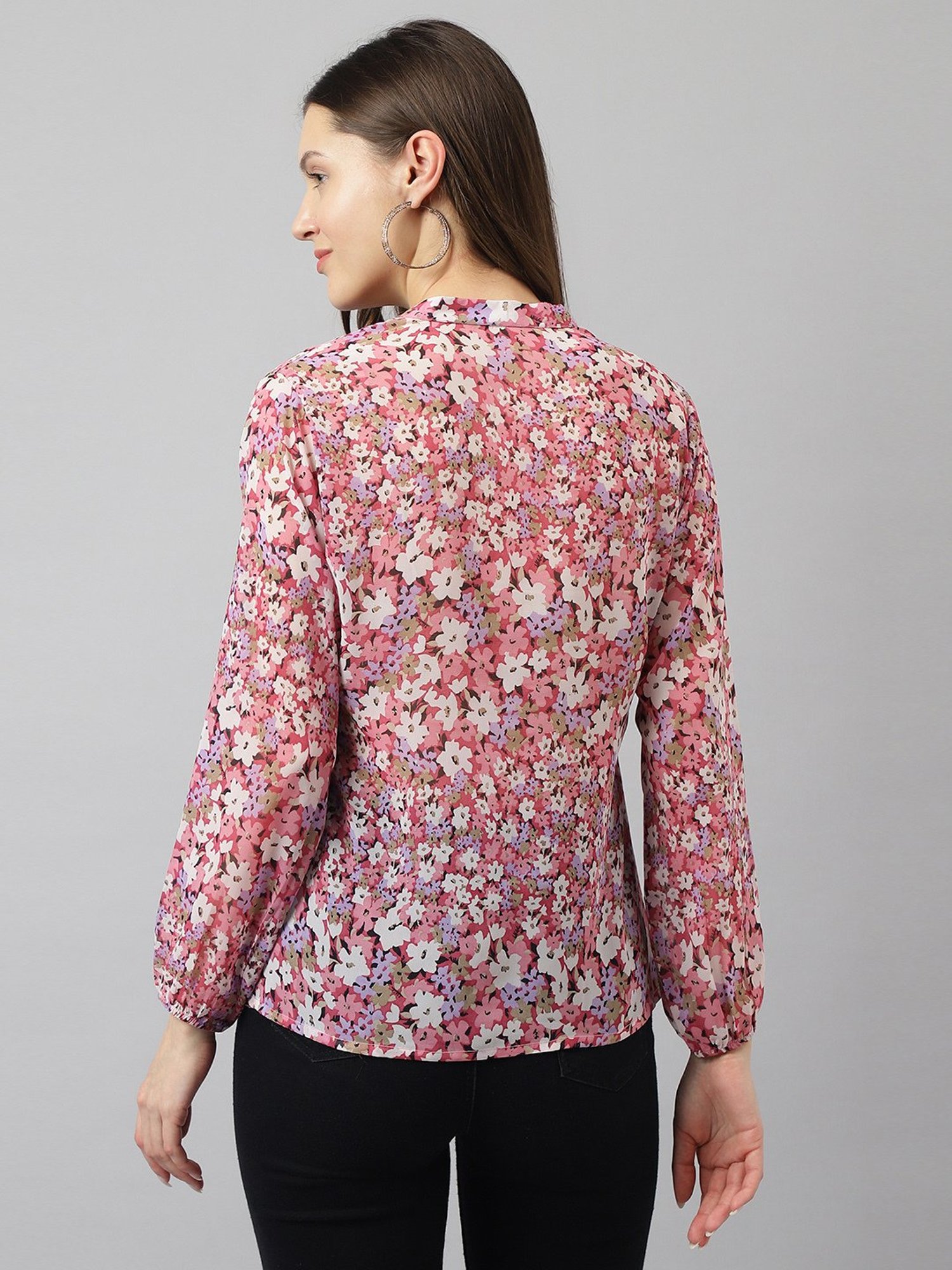 KERI PERRY Multicolor Floral Print Top