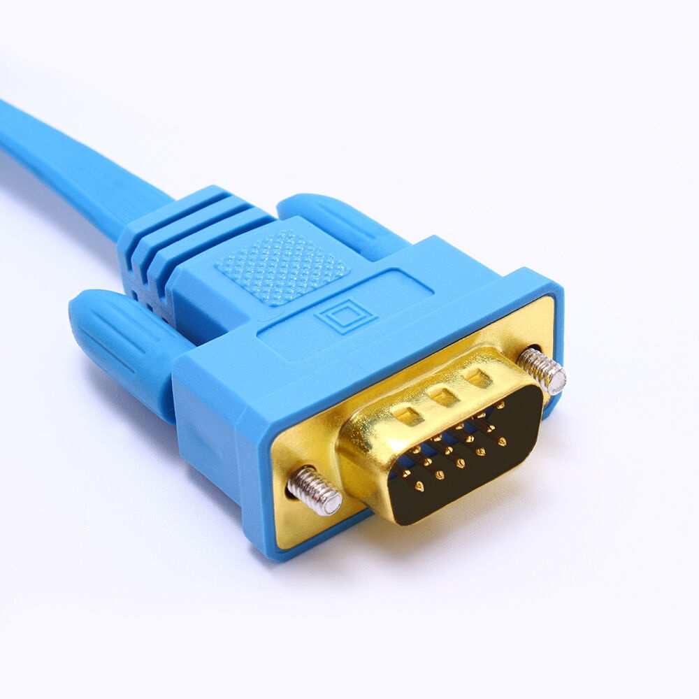 VGA Cable 25ft Male to Male 15 Pin SVGA Computer Monitor Cord Flat Slim