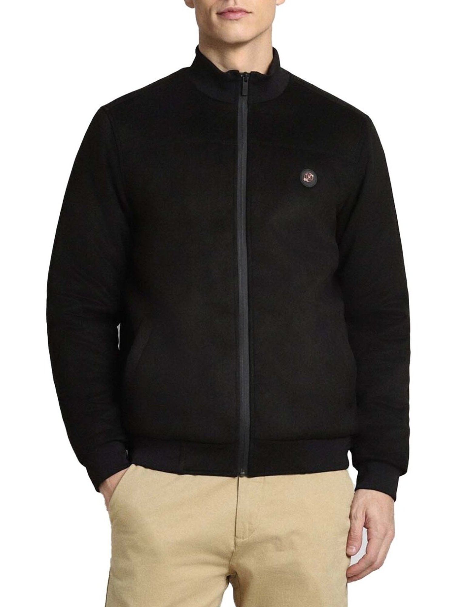 Simon Carter London Black Regular Fit Bomber Jacket
