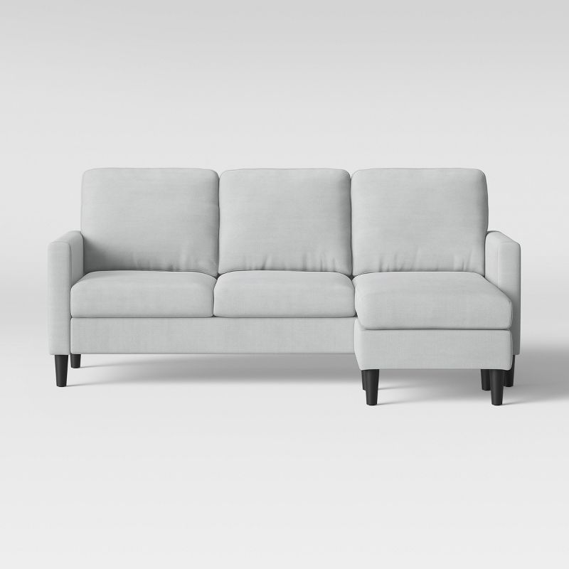5pc French Seamed Sectional Mona Abstract Gray - Project 62™