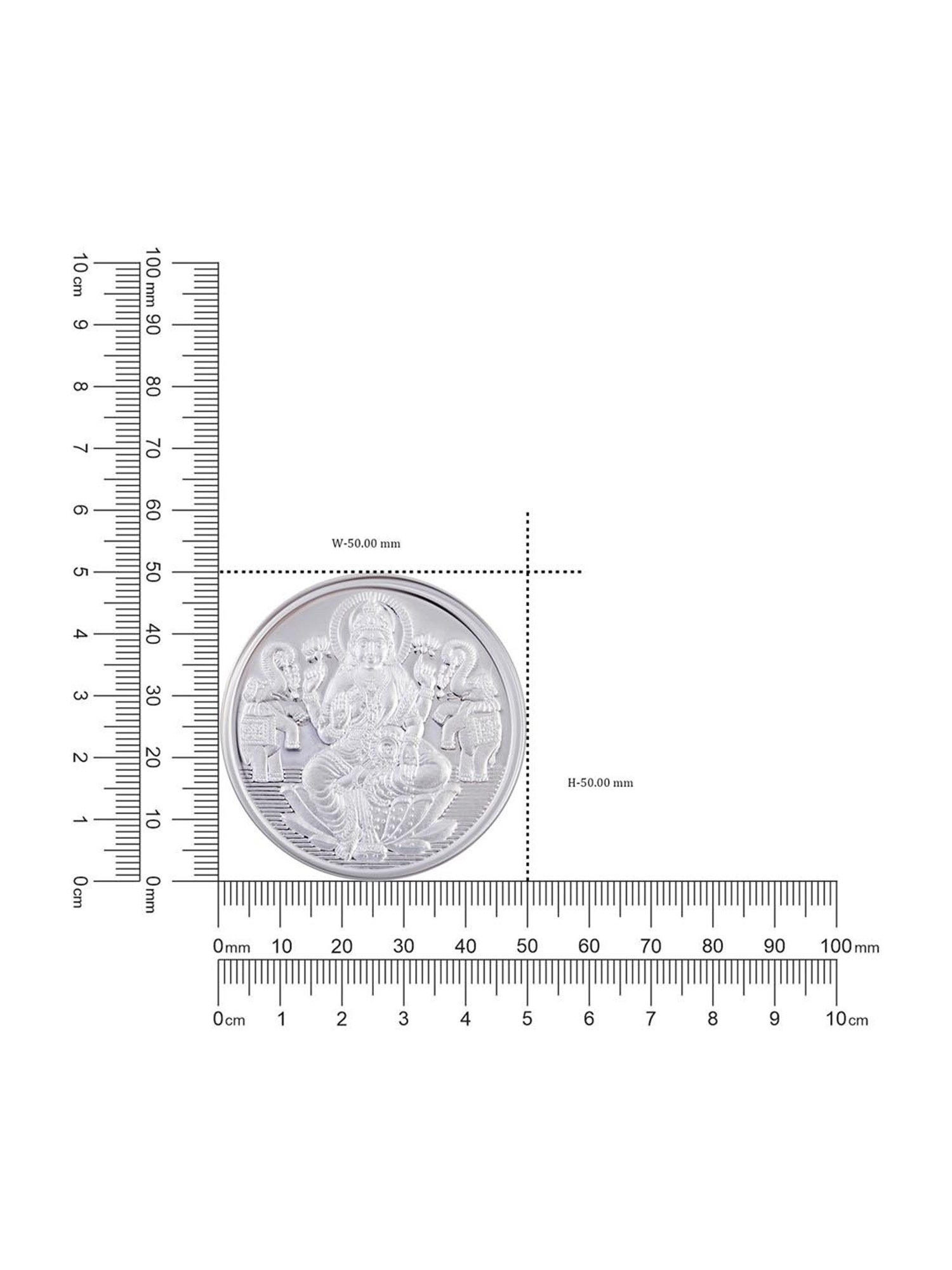 CKC Goddess Lakshmi 999 50gm Silver Coin