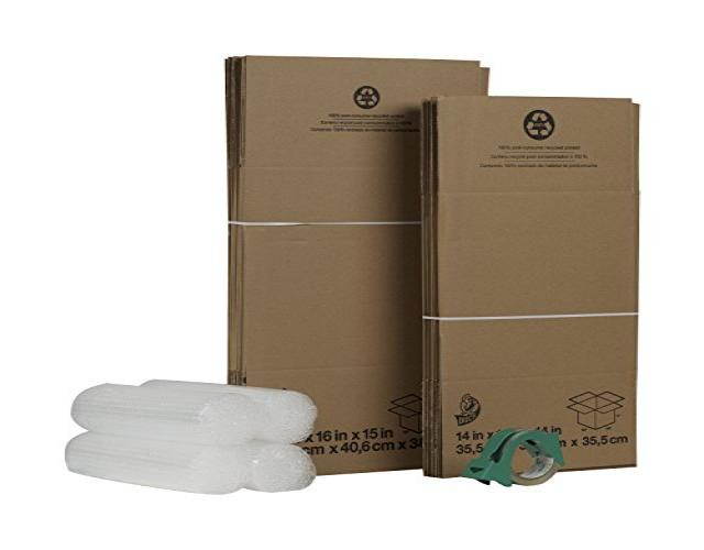 Duck Moving Kit with Bubble Wrap - Heavy Duty - Kraft - Brown