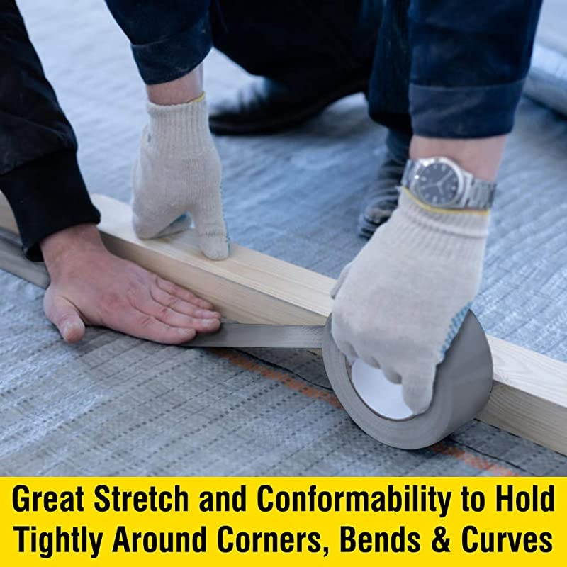 Grade Duct Tape, Silver, 48mm x 32m (1.88 Inch x 35 Yards), 8.27mil Thick (Pack of 3)