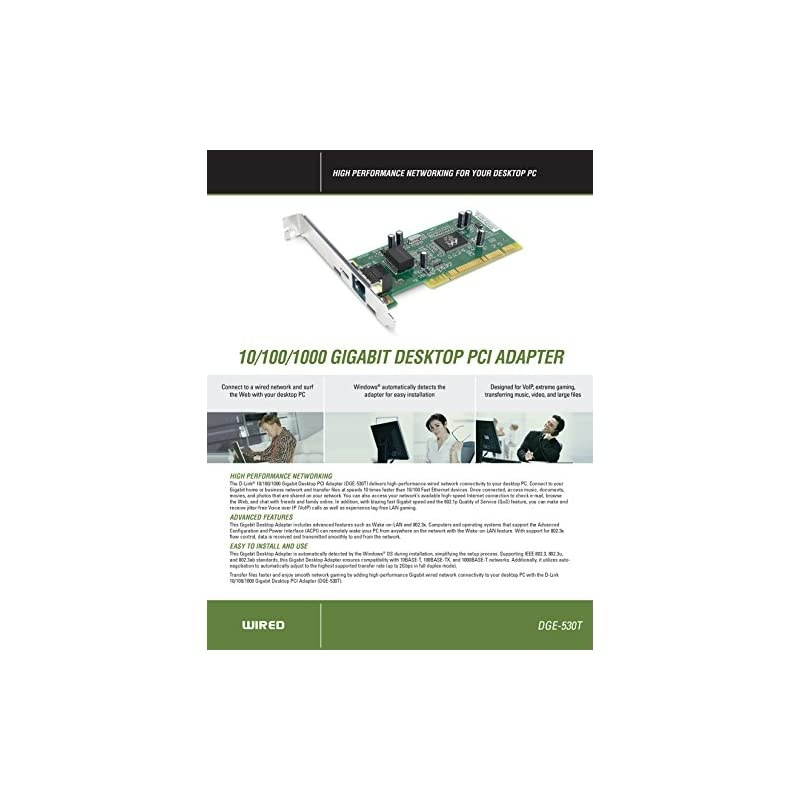 PCI Gigabit Fast Ethernet Network Adapter Card 101001000 Desktop PC DGE530T