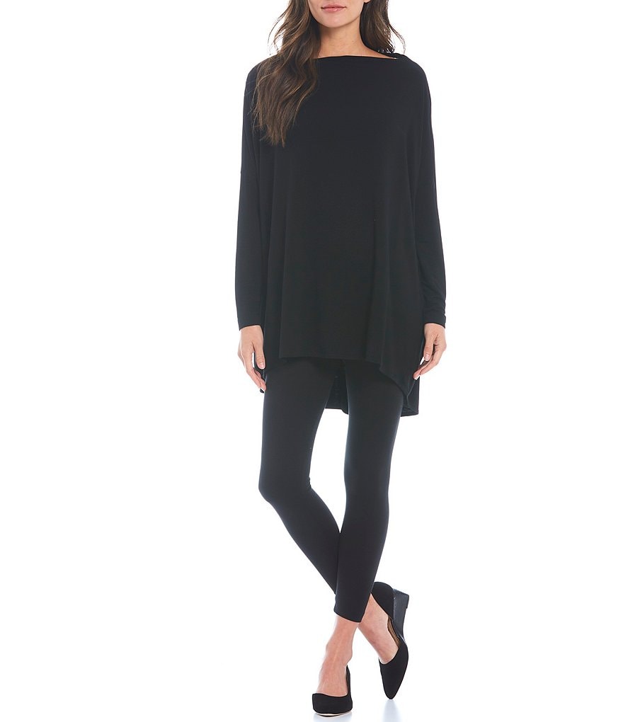 Bryn Walker Dimitri French Terry Long Dolman Sleeve Boat Neck Tunic