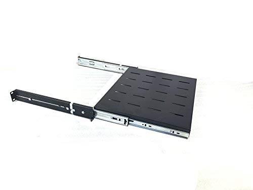 Raising Electronics Sliding Rack Server Shelf 1U 19'' 4 Post Rack Mount-Adjustable 15''-24''