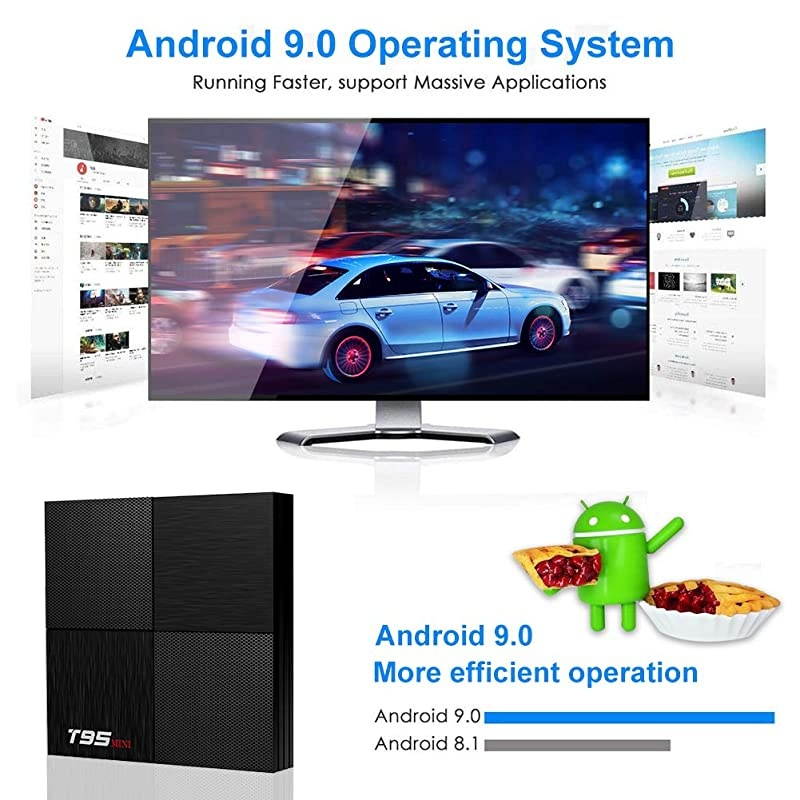 T95 Mini Android 90 TV Box  Android Box 2GB RAM 16GB ROM TV Box H6 Quadcore cortexA53 Smart TV Box 24GHz WiFi 3D 6K Android Box Streaming Media Player